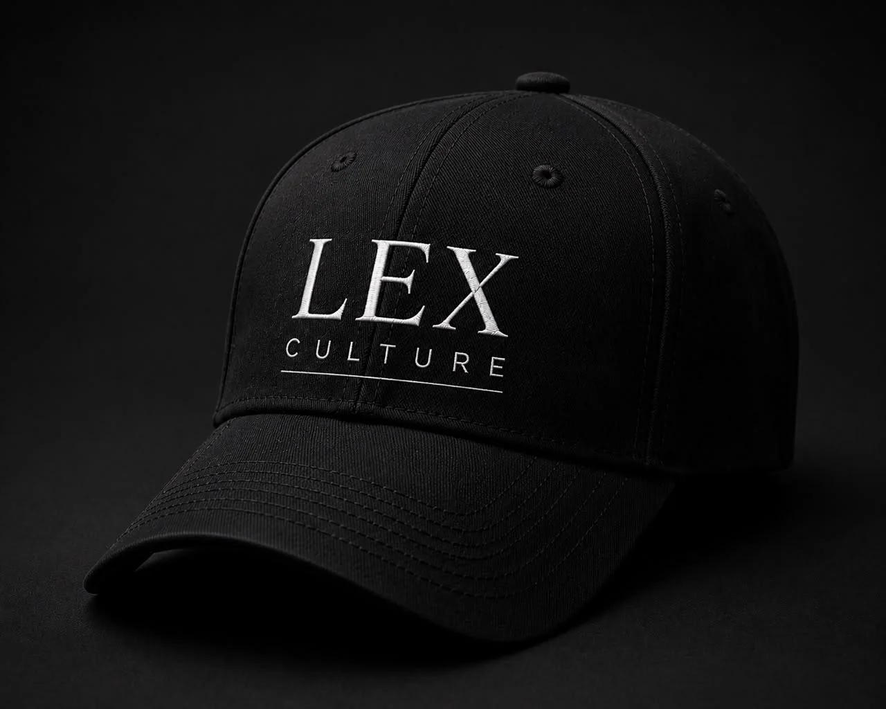 LEX White cap with minimal white wordmark